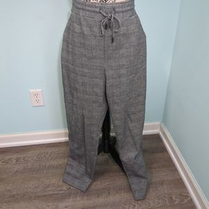 Maeve Anthropologie Black White Houndstooth Side Stripe Pants medium